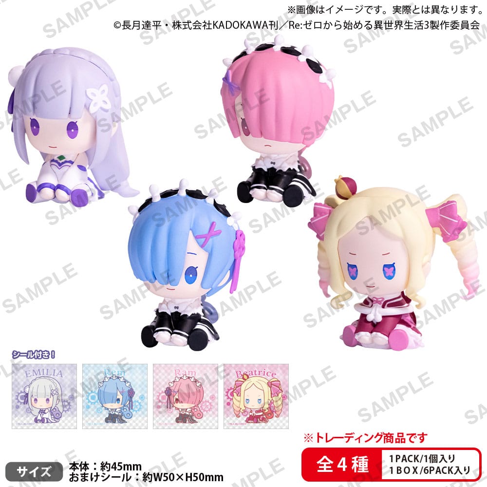 Re:Zero Starting Life in Another World Petatto Clockworks PVC Figuren Mascot Box Ver. 4 cm Sortiment (6)