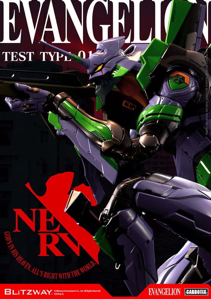 Evangelion Carbotix Actionfigur Evangelion Unit-01 Test Type (Standard Ver.) 33 cm