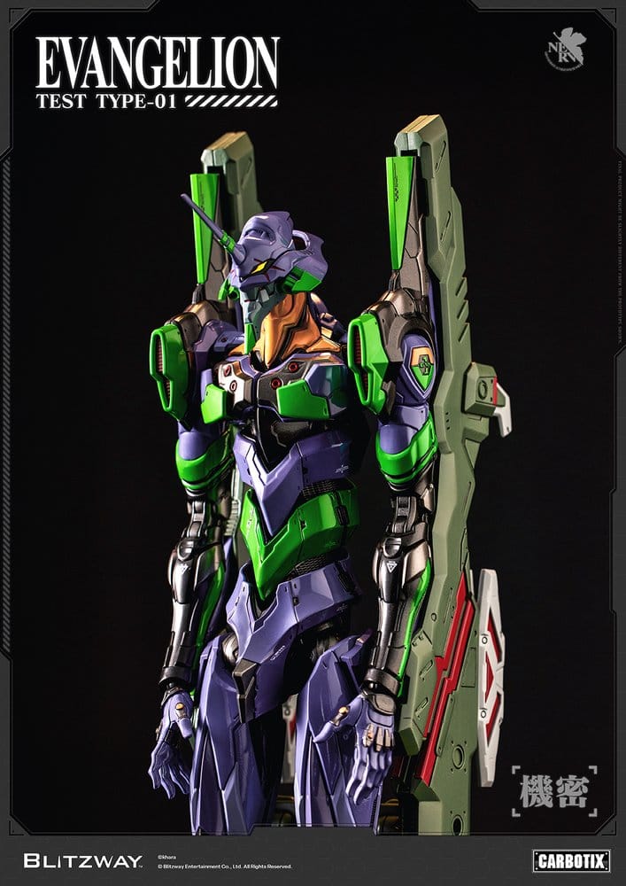 Evangelion Carbotix Actionfigur Evangelion Unit-01 Test Type (Standard Ver.) 33 cm
