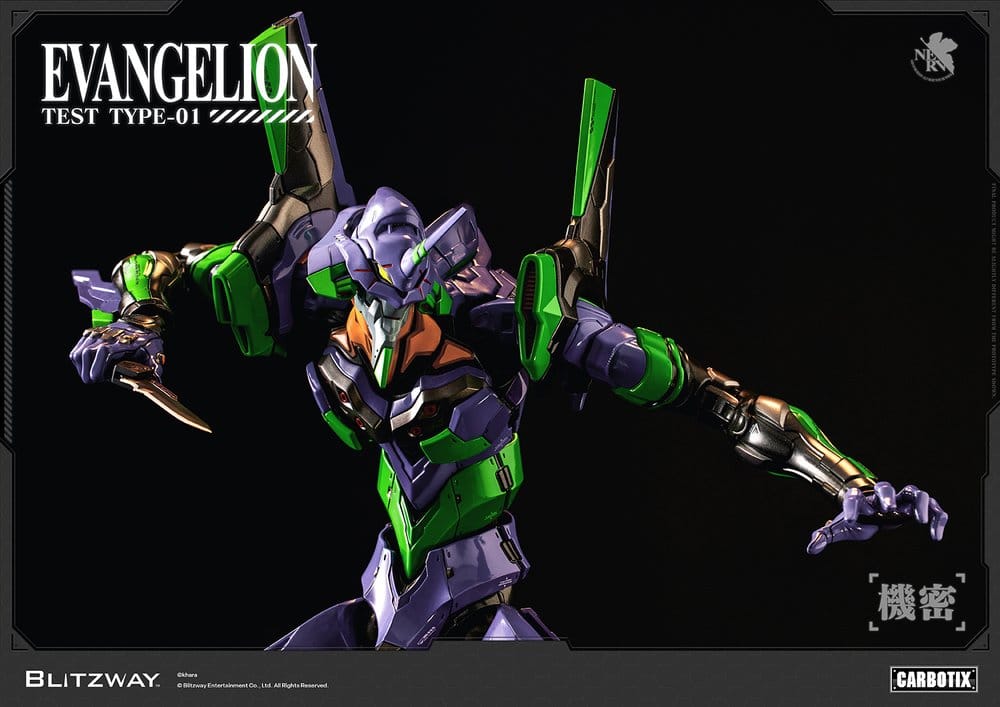 Evangelion Carbotix Actionfigur Evangelion Unit-01 Test Type (Standard Ver.) 33 cm