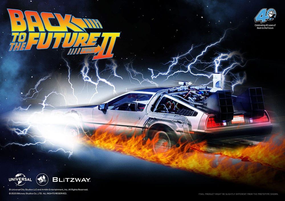 Zurück in die Zukunft II Premium UMS Fahrzeug 1/6 Zeitmaschine Time Machine 74 cm