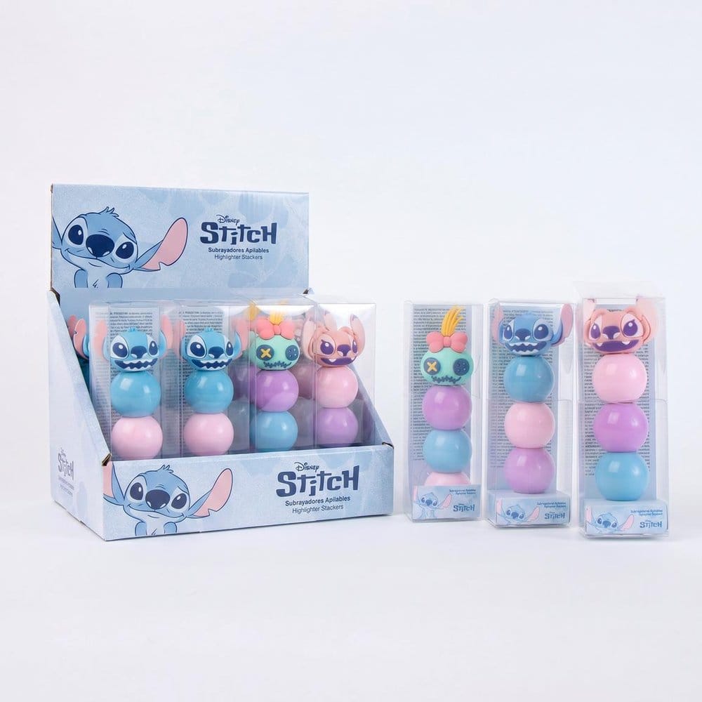 Disney Stapelbare Textmarker Stitch Display (16)