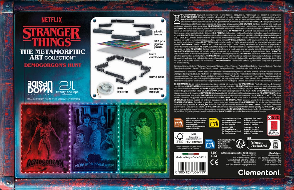 Stranger Things Metamorphic Art Collection Puzzle mit Leucht-Effekt Demogorgon (520 Teile)
