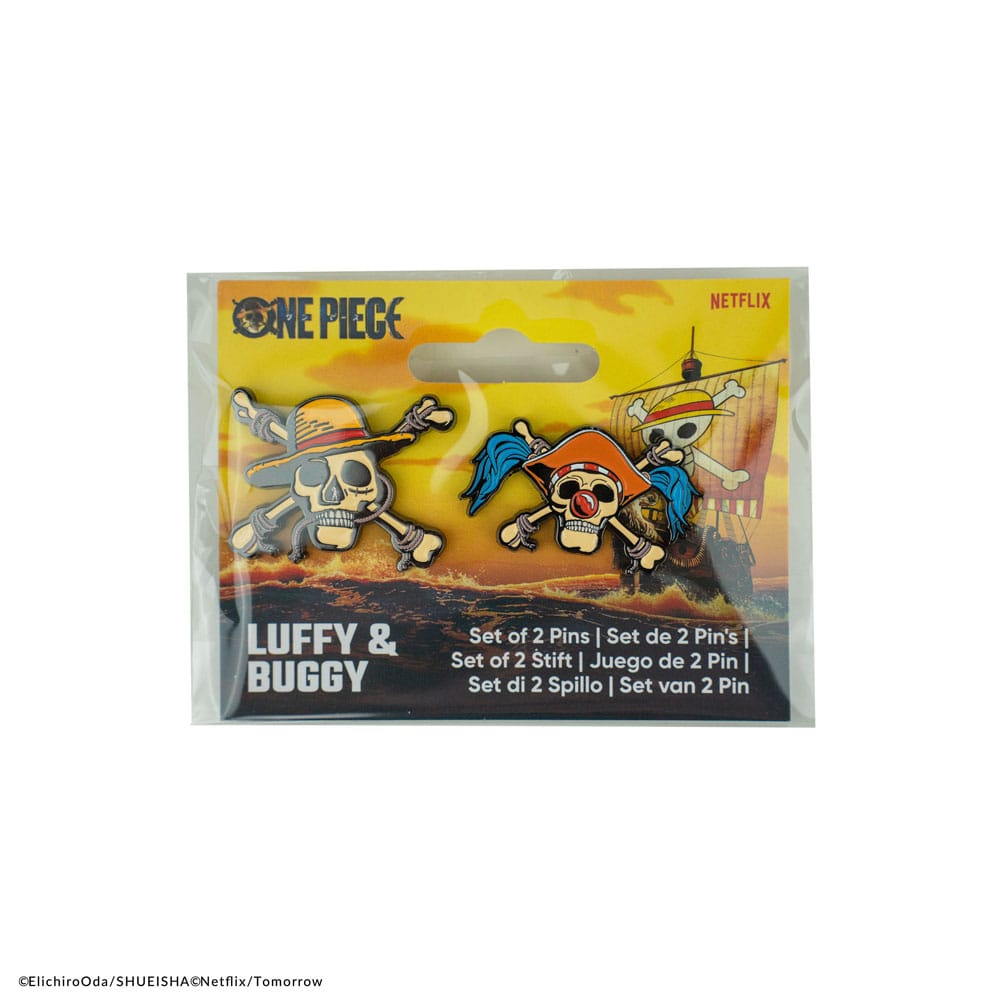 One Piece Ansteck-Pins 2er-Pack Luffy & Buggy