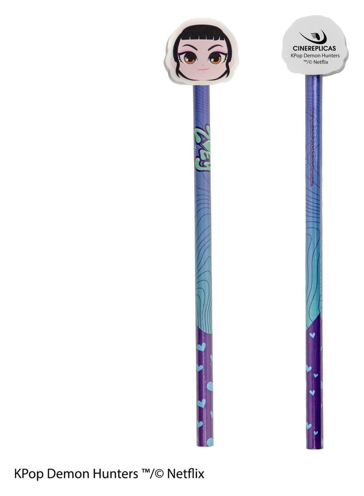 KPop Demon Hunters Bleistift & Radiergummi Serie 1 Display (30)
