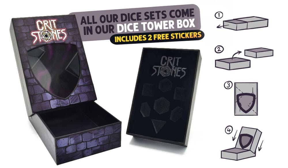 CritStones Liquid Core Würfel Set Fantasia Fluid Electroplated (7)