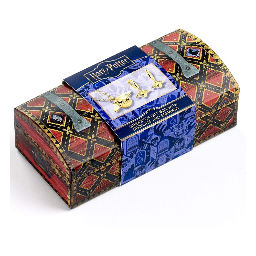 Harry Potter: Quidditch Golden Snitch Halskette und Ohrringe Geschenkset (Goldfarben)