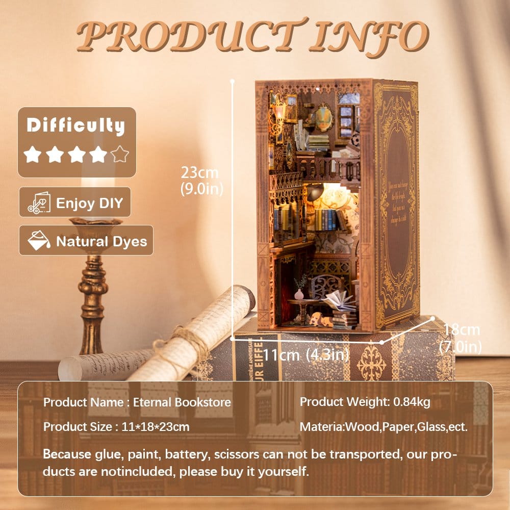 Book Nook Eternal Bookstore 23 x 11 cm