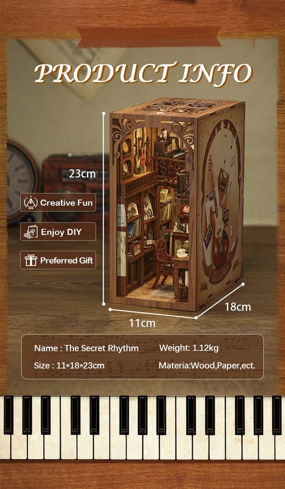 Book Nook The Secret Rhythm 23 x 11 cm