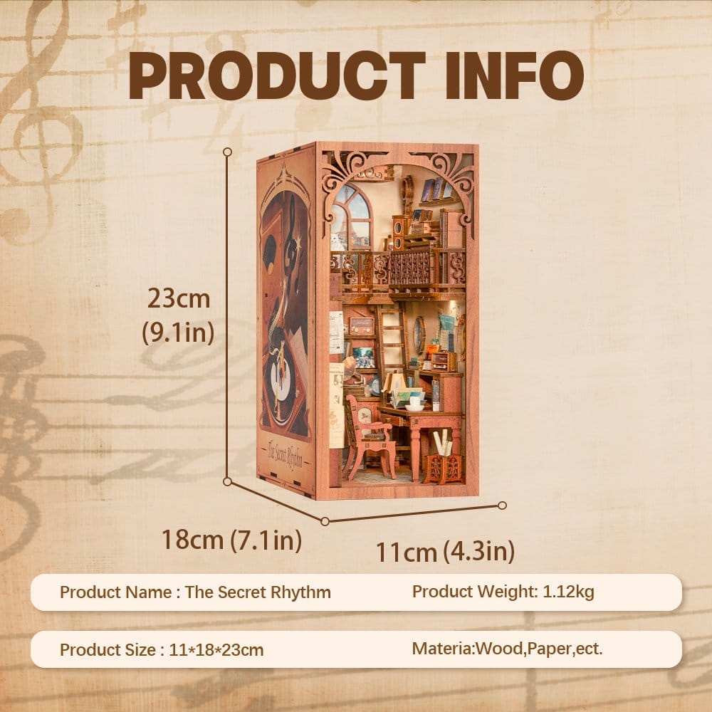 Book Nook The Secret Rhythm 23 x 11 cm