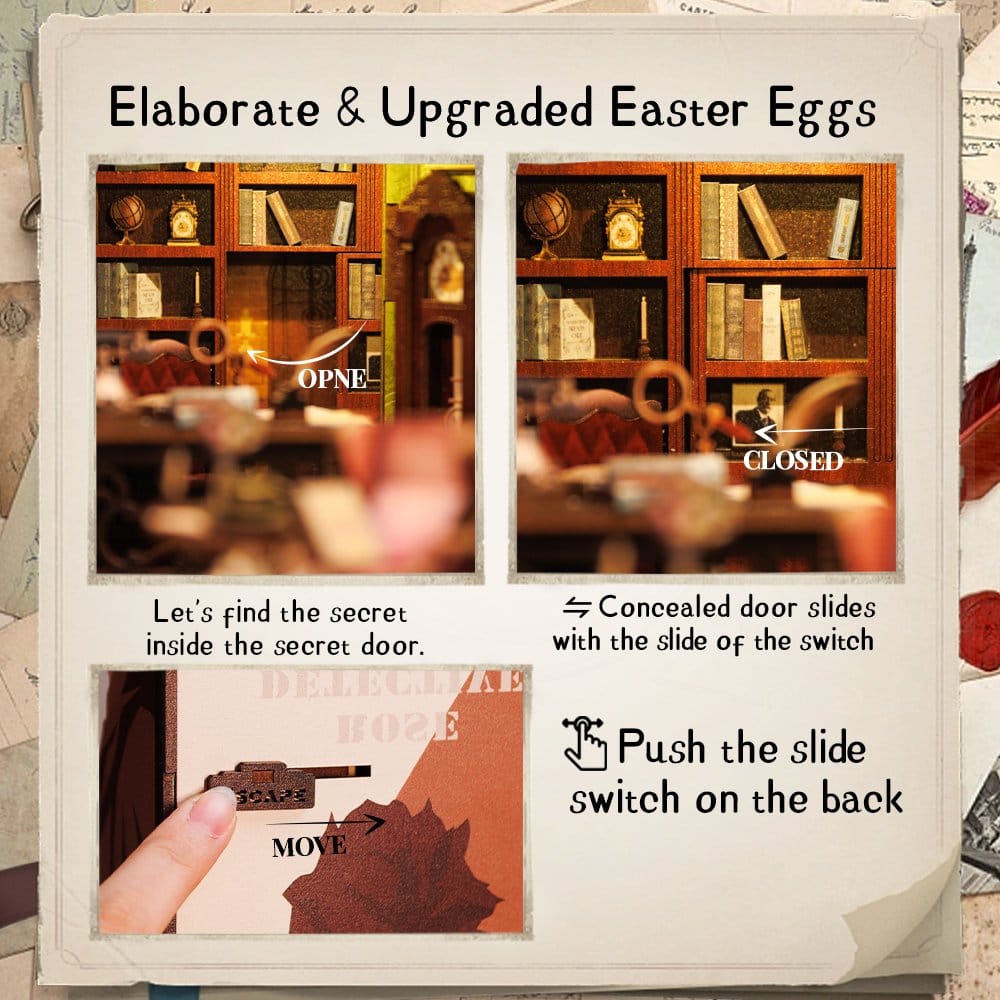 Book Nook Rose Detective Agency 23 x 11 cm