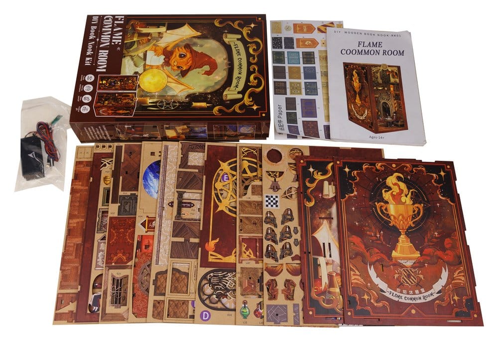 Book Nook Flame Common Room 23 x 11 cm