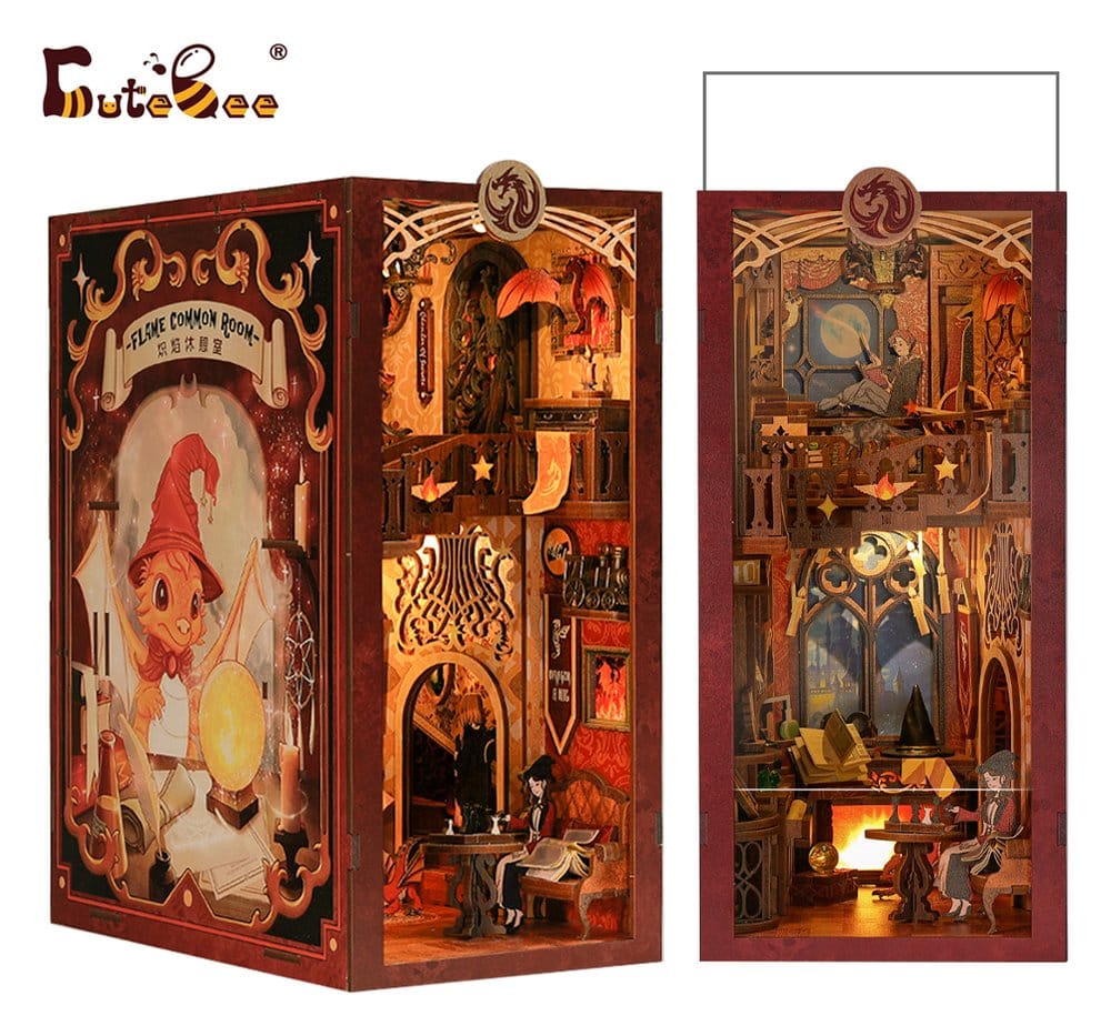 Book Nook Flame Common Room 23 x 11 cm