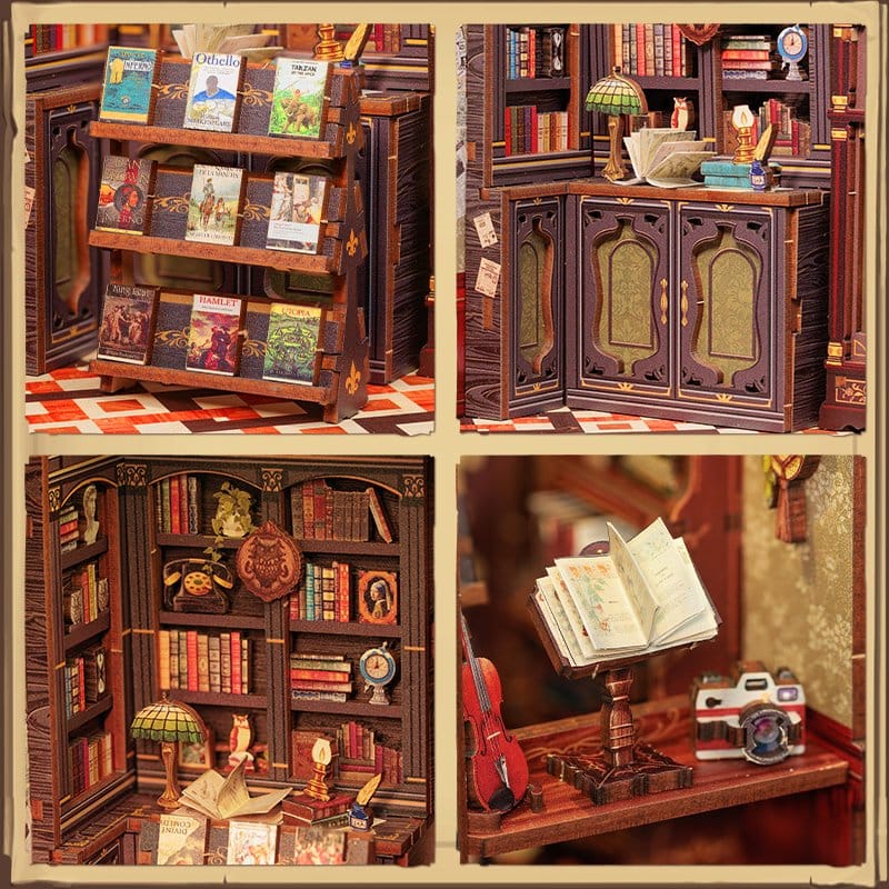 Book Nook Owl Bookstore 17 x 12 cm