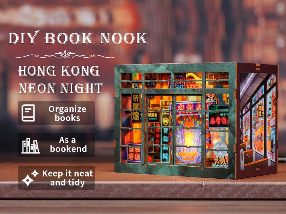 Book Nook Hong Kong Neon Light 13 x 17 cm