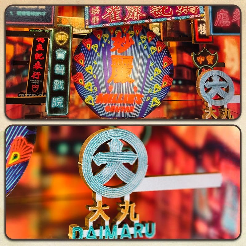 Book Nook Hong Kong Neon Light 13 x 17 cm