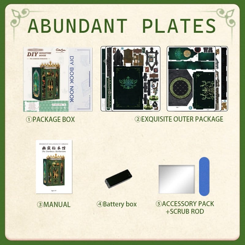 Book Nook The Darkness Herbarium 17 x 12 cm