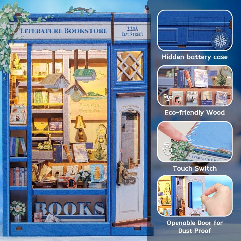 Book Nook Literature Bookstore 17 x 12 cm