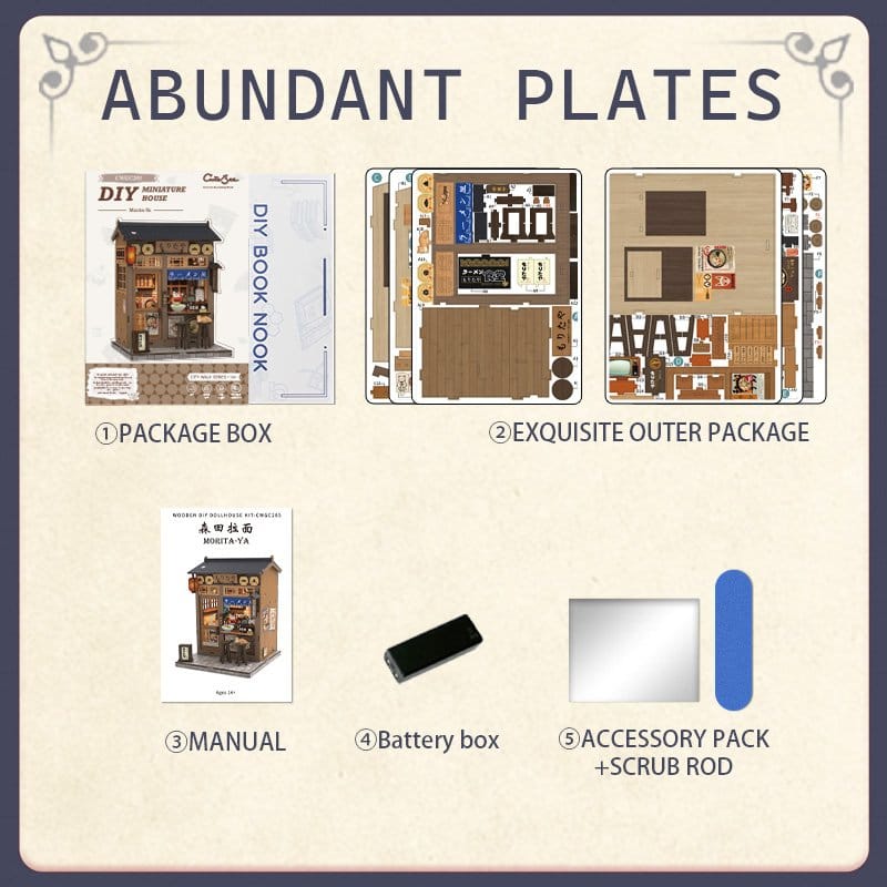 Miniature House Model Kit Morita-Ya 21 x 16 cm