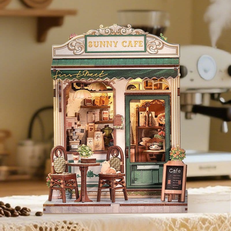 Miniature House Model Kit Sunny Cafe 20 x 16 cm