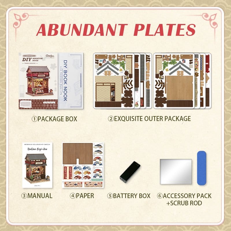 Miniature House Model Kit Tsukino Eogi-dou 19 x 14 cm