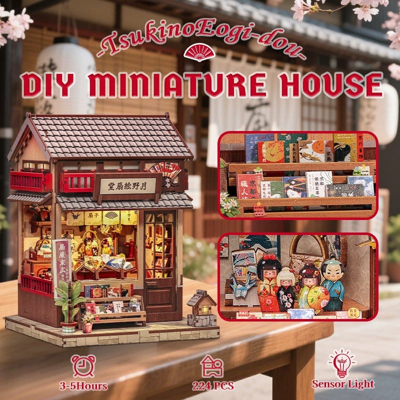 Miniature House Model Kit Tsukino Eogi-dou 19 x 14 cm
