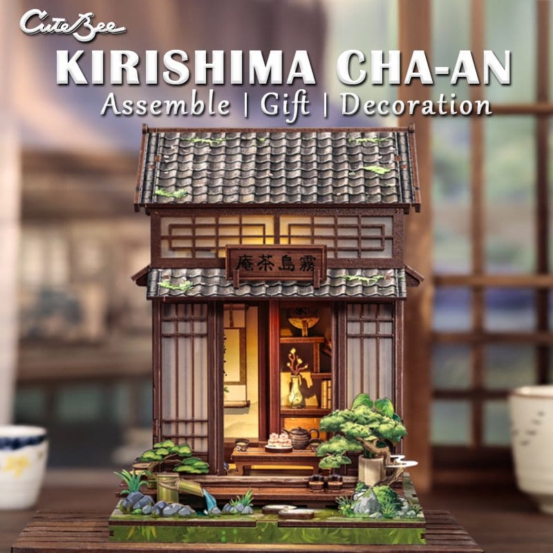 Miniature House Model Kit Kirishima Cha-an 19 x 14 cm