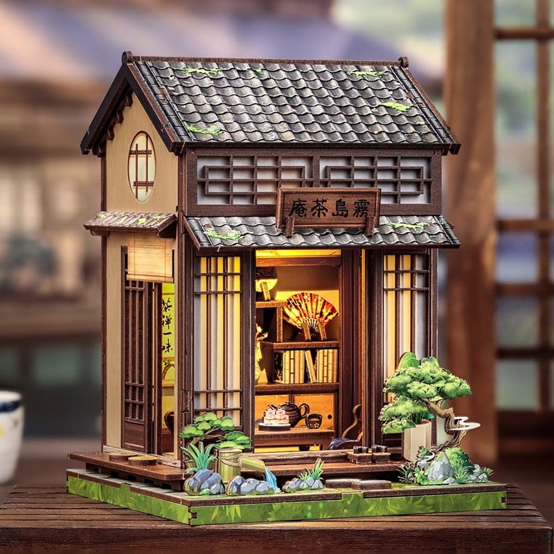 Miniature House Model Kit Kirishima Cha-an 19 x 14 cm