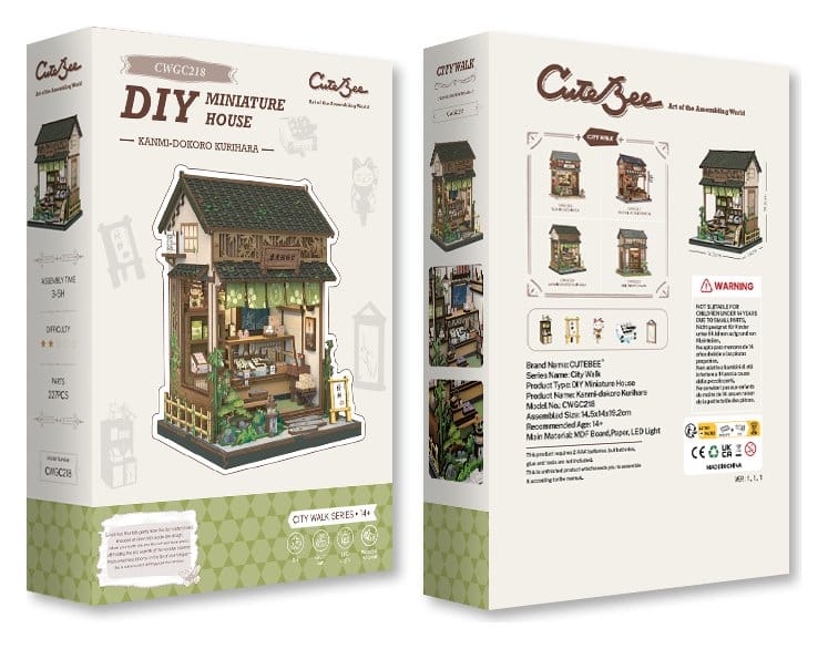 Miniature House Model Kit Kanmi-dokoro Kurihara 19 x 15 cm