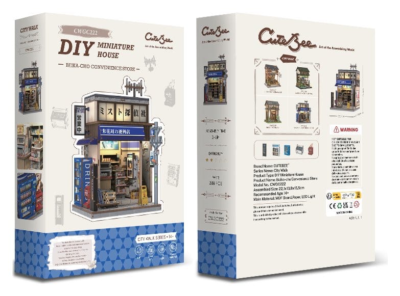 Miniature House Model Kit Beika-cho Convenience Store 22 x 15 cm