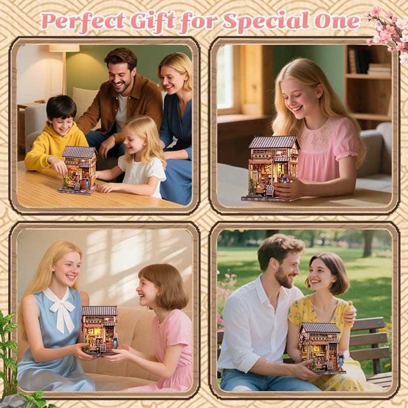 Miniature House Model Kit Sakura O Kimono Shop 19 x 14 cm