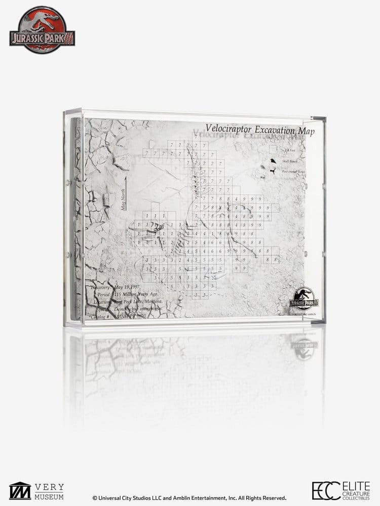 Jurassic Park III Ausgrabungskarte Velociraptor 27 cm
