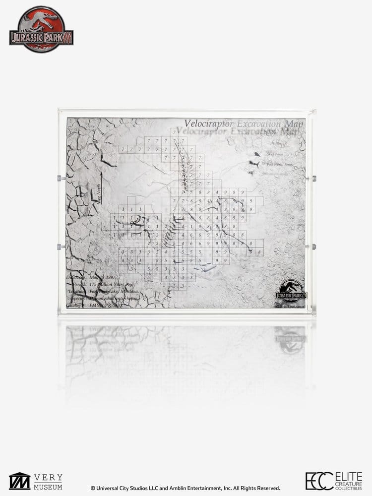 Jurassic Park III Ausgrabungskarte Velociraptor 27 cm