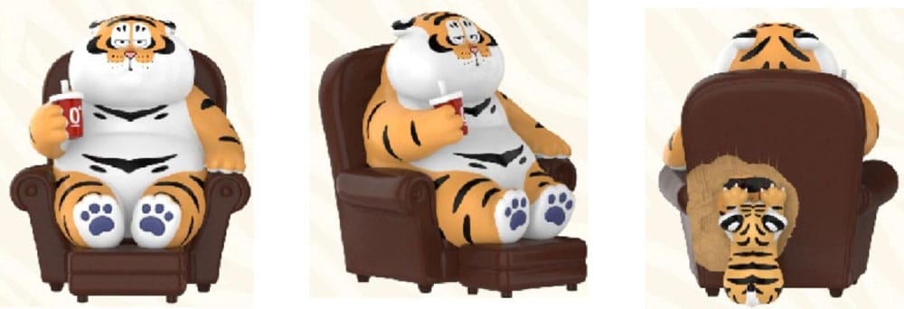 I Am Not Fat Tiger Roaring Love Series Minifiguren 9 cm Display (8)