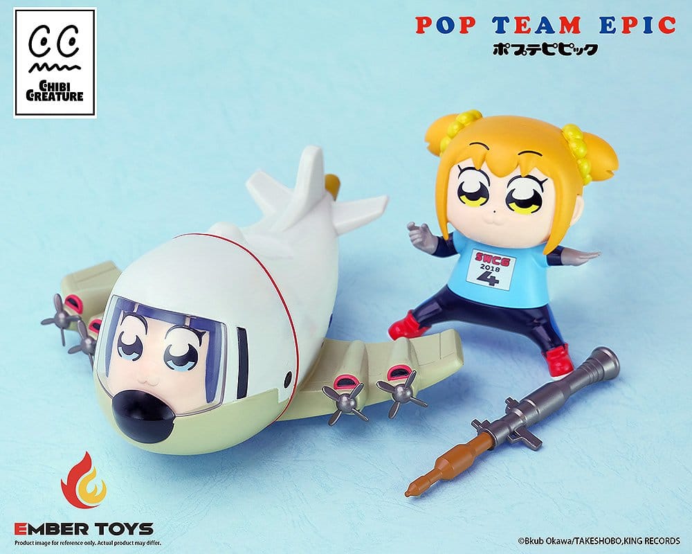Pop Team Epic Chibi Creature Vinyl Figuren 2er-Pack POPUKO & PIPIMI: Skeleton Competition Ver.