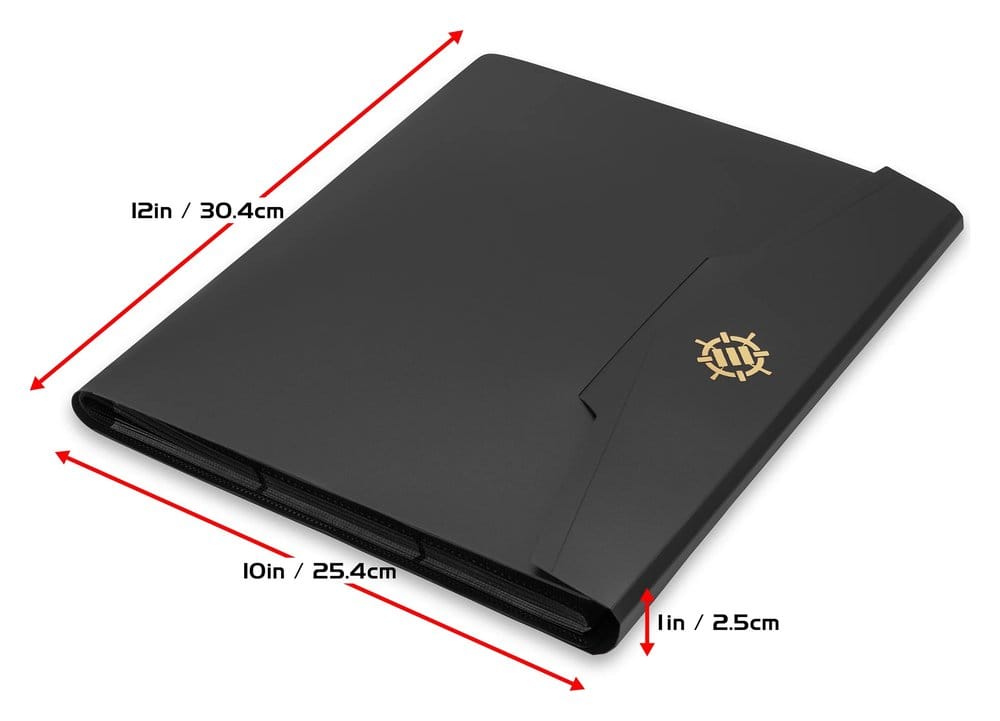 Enhance Binder 9 Pocket Kartenbinder Schwarz 30 x 25 x 3 cm