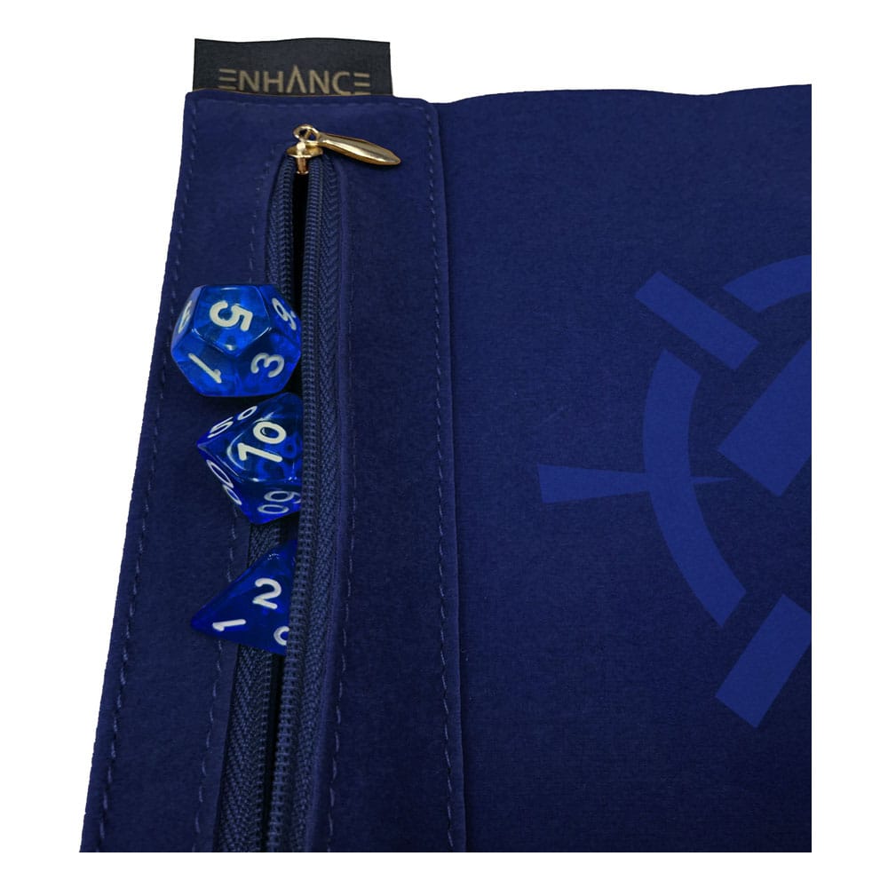 Enhance Tabletop Roll on a Scroll Würfeltasche mit Würfel Blau
