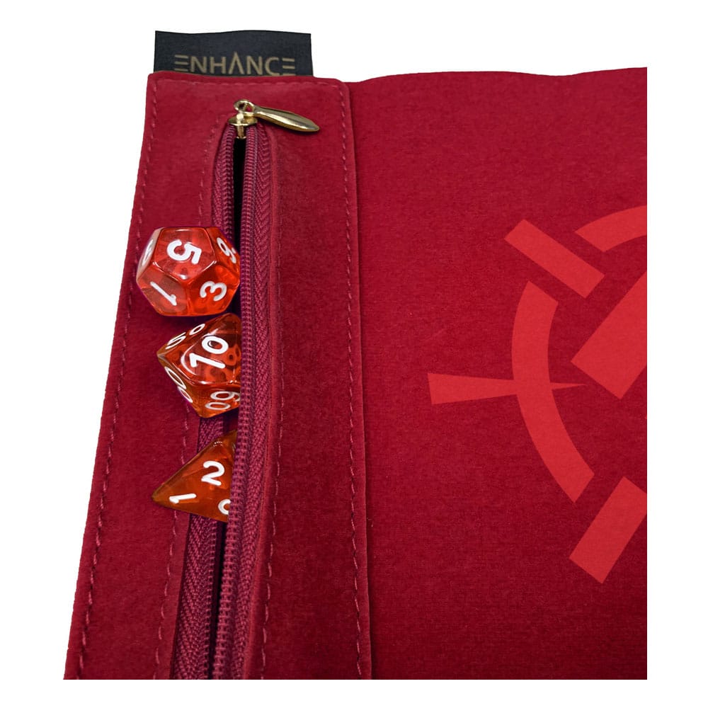 Enhance Tabletop Roll on a Scroll Würfeltasche mit Würfel Rot