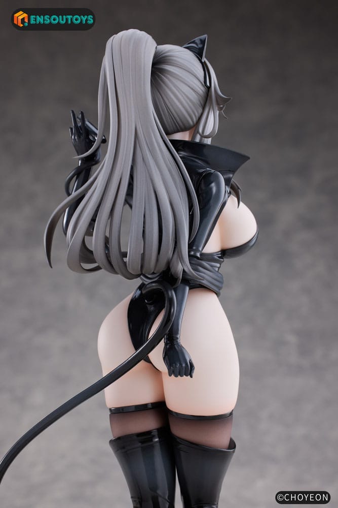 Original Character Statue 1/6 Cat Woman Happy-chan Different Color Edition 27 cm