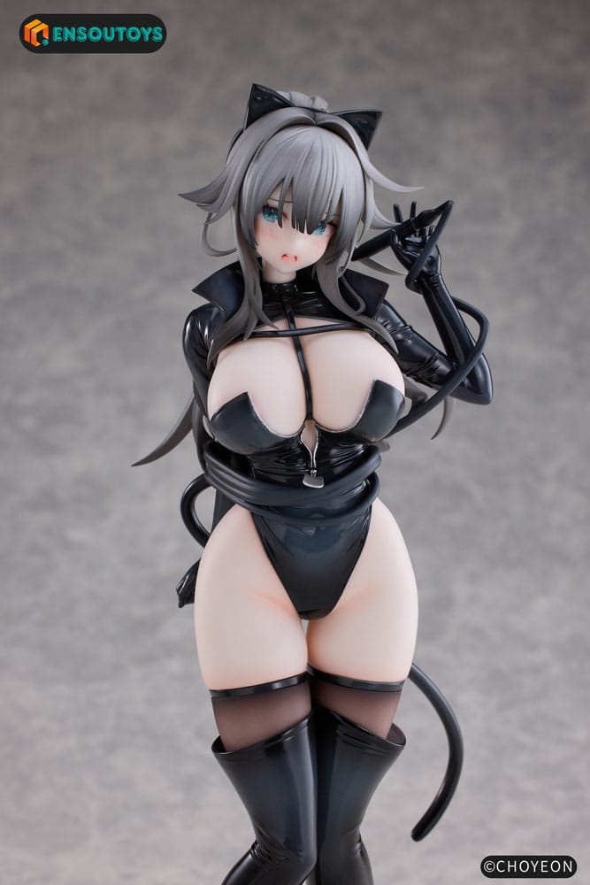 Original Character Statue 1/6 Cat Woman Happy-chan Different Color Edition 27 cm