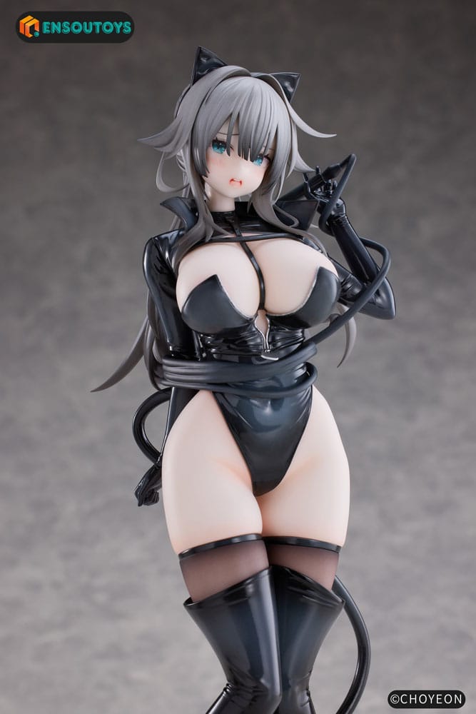 Original Character Statue 1/6 Cat Woman Happy-chan Different Color Edition 27 cm