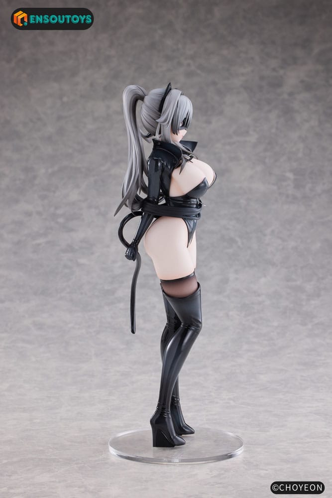 Original Character Statue 1/6 Cat Woman Happy-chan Different Color Edition 27 cm