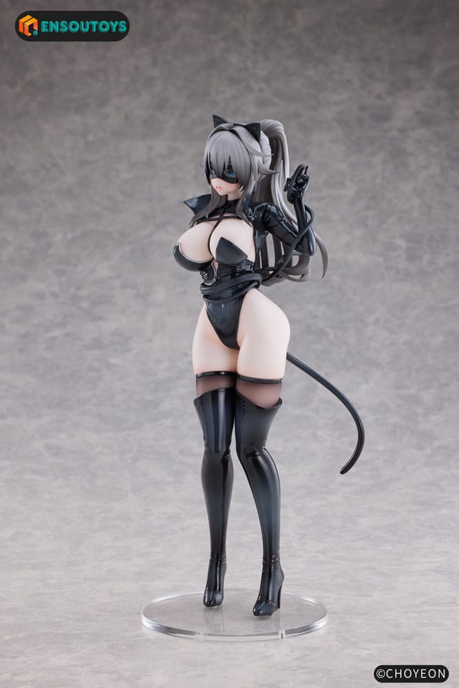 Original Character Statue 1/6 Cat Woman Happy-chan Different Color Edition 27 cm