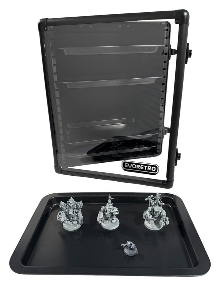 Evoretro Display- und Transportkoffer für Sammlerfiguren und Modelle 45 x 37 cm