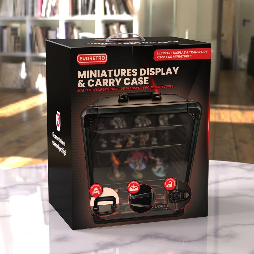 Evoretro Display- und Transportkoffer für Sammlerfiguren und Modelle 45 x 37 cm