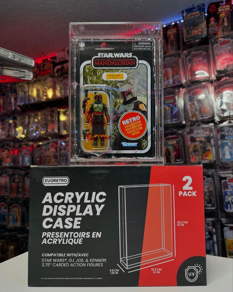 Evoretro Acryl Display Cases 2er-Pack für Actionfiguren