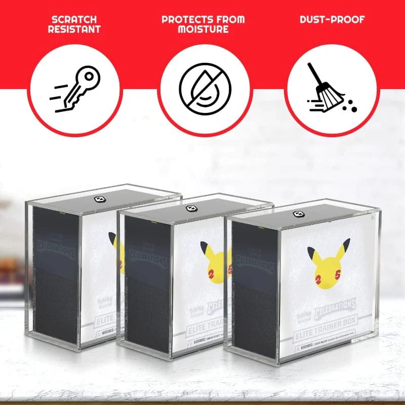 Evoretro Acryl Display Case für Booster Boxen / Elite Trainer Boxes Ver. 2 with Sliding Lid