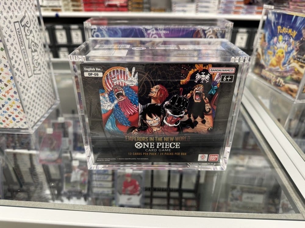 Evoretro Acryl Display Case für Bandai One Piece TCG Booster Box (Englisch)
