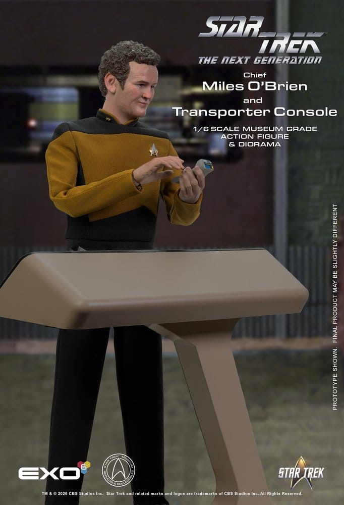 Star Trek: Das nächste Jahrhundert Actionfigur 1/6 Chief Miles O'Brien with Transporter Console 30 cm