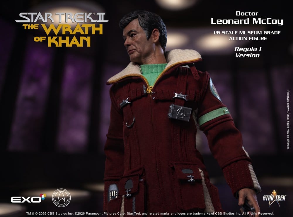 Star Trek II: Der Zorn des Khan Actionfigur 1/6 Dr. Leonard McCoy Regula I Version 30 cm